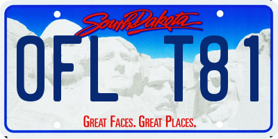 SD license plate 0FLT81