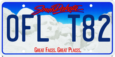 SD license plate 0FLT82