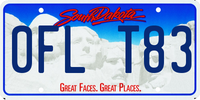 SD license plate 0FLT83