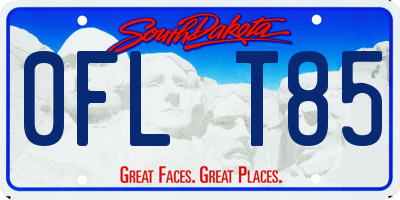 SD license plate 0FLT85