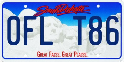SD license plate 0FLT86