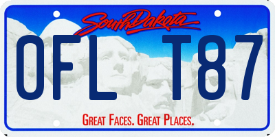SD license plate 0FLT87