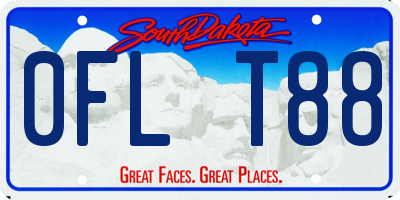 SD license plate 0FLT88