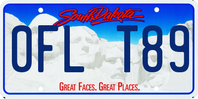 SD license plate 0FLT89