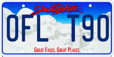 SD license plate 0FLT90