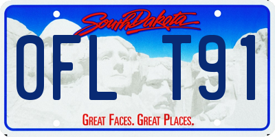 SD license plate 0FLT91