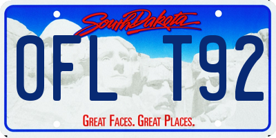 SD license plate 0FLT92