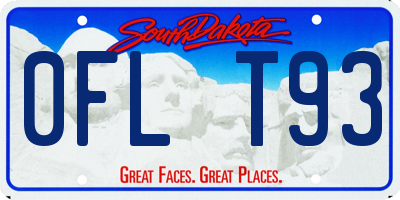 SD license plate 0FLT93