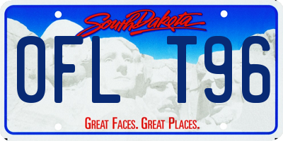 SD license plate 0FLT96