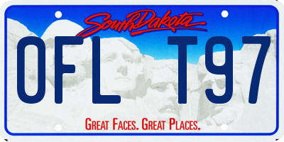 SD license plate 0FLT97
