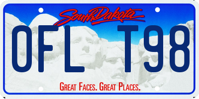 SD license plate 0FLT98