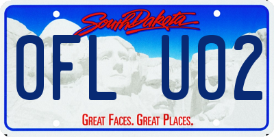 SD license plate 0FLU02