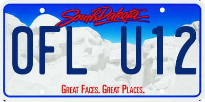 SD license plate 0FLU12