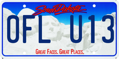 SD license plate 0FLU13
