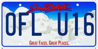 SD license plate 0FLU16