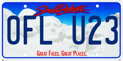 SD license plate 0FLU23