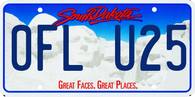SD license plate 0FLU25