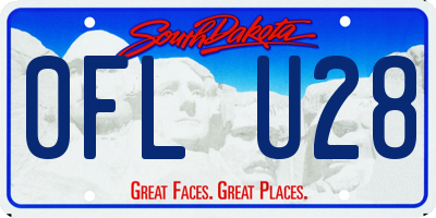 SD license plate 0FLU28