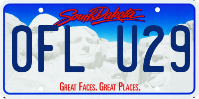 SD license plate 0FLU29