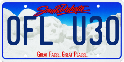 SD license plate 0FLU30