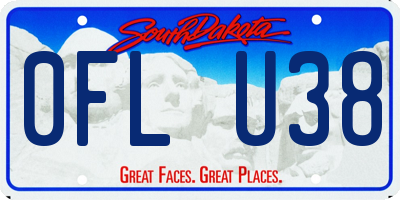 SD license plate 0FLU38
