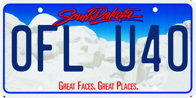 SD license plate 0FLU40