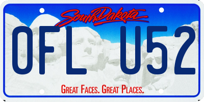SD license plate 0FLU52