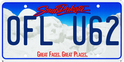 SD license plate 0FLU62