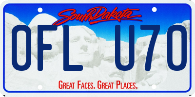 SD license plate 0FLU70
