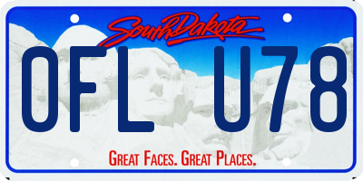 SD license plate 0FLU78
