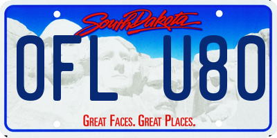 SD license plate 0FLU80