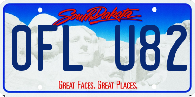 SD license plate 0FLU82