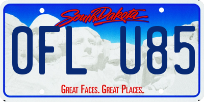 SD license plate 0FLU85