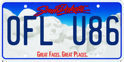 SD license plate 0FLU86