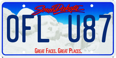 SD license plate 0FLU87