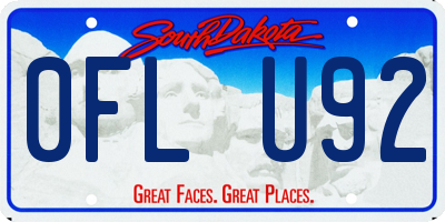 SD license plate 0FLU92