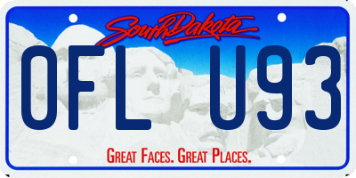 SD license plate 0FLU93