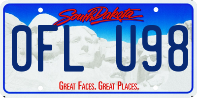 SD license plate 0FLU98