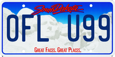 SD license plate 0FLU99