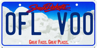 SD license plate 0FLV00