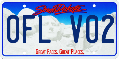 SD license plate 0FLV02