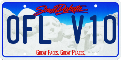 SD license plate 0FLV10