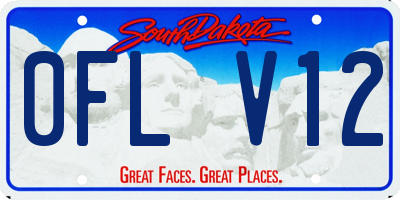 SD license plate 0FLV12