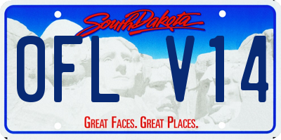 SD license plate 0FLV14