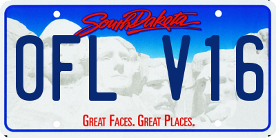 SD license plate 0FLV16