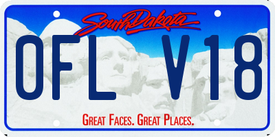 SD license plate 0FLV18