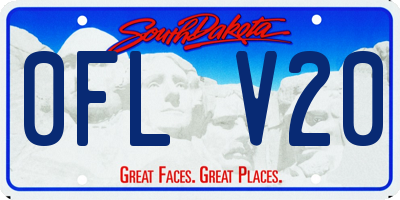 SD license plate 0FLV20