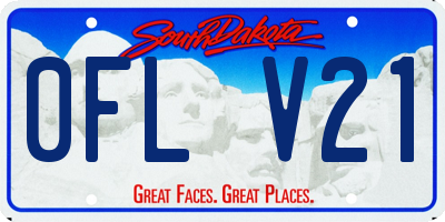 SD license plate 0FLV21
