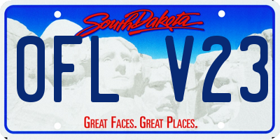 SD license plate 0FLV23