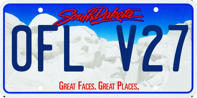 SD license plate 0FLV27